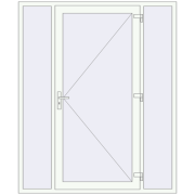 DOOR KORSA OPTIMUM REHAU BRILLANT 1800x2180 mm RAL 9016 Traffic white two-sided