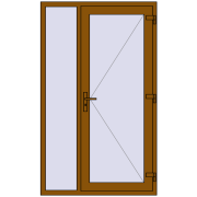 Drzwi zewnętrzne 1200x2000 mm DOOR KORSA OPTIMUM REHAU BRILLANT GOLDEN OAK dwustronny