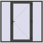 DOOR KORSA OPTIMUM REHAU BRILLANT 2000x1970 mm BASALT_GREY zewnętrzny DOOR KORSA OPTIMUM REHAU BRILLANT 2000x1970 mm BASALT_GREY zewnętrzny