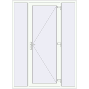 Drzwi zewnętrzne 1700x2300 mm DOOR KORSA ENERGY-SAVING REHAU SYNEGO RAL 9016 Traffic white dwustronny Drzwi zewnętrzne 1700x2300 mm DOOR KORSA ENERGY-SAVING REHAU SYNEGO RAL 9016 Traffic white dwustronny