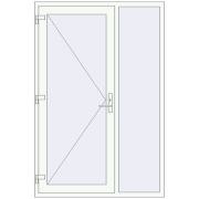 Entrance doors 1350x2030 mm DOOR KORSA OPTIMUM REHAU BRILLANT RAL 9016 Traffic white two-sided Entrance doors 1350x2030 mm DOOR KORSA OPTIMUM REHAU BRILLANT RAL 9016 Traffic white two-sided