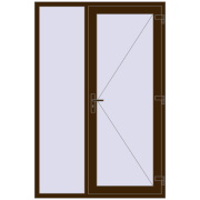 DOOR KORSA OPTIMUM REHAU BRILLANT 1400x2100 mm DARK_OAK two-sided
