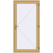 DOOR KORSA ALU STANDARD 72 1100x2200 mm RAL 1002 Sand yellow two-sided
