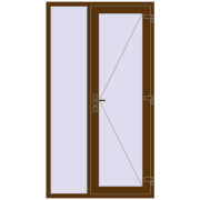 Drzwi zewnętrzne 1200x2180 mm DOOR KORSA OPTIMUM REHAU BRILLANT WALNUT dwustronny