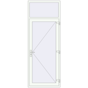 Drzwi zewnętrzne 970x2600 mm DOOR KORSA OPTIMUM REHAU BRILLANT RAL 9016 Traffic white dwustronny