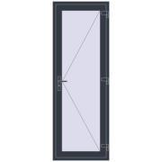 DOOR KORSA ENERGY-SAVING REHAU SYNEGO 800x2250 mm ANTHRACITE_GREY_STRUKTURAL two-sided