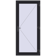 Drzwi zewnętrzne 1000x2250 mm DOOR ENERGY-SAVING REHAU SYNEGO BLACK_ULTI-MATT dwustronny