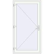 DOOR KORSA ALU STANDARD 72 1130x2100 mm RAL 9016 Traffic white two-sided