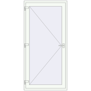 DOOR KORSA OPTIMUM REHAU BRILLANT 1000x2200 mm WALNUT external