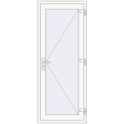 Drzwi zewnętrzne 800x2000 mm DOOR KORSA OPTIMUM REHAU BRILLANT RAL 9016 Traffic white dwustronny Drzwi zewnętrzne 800x2000 mm DOOR KORSA OPTIMUM REHAU BRILLANT RAL 9016 Traffic white dwustronny