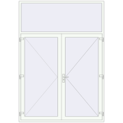 REHAU BASE 60 TERRACE (Т94) 2000x2850 mm RAL 9016 Traffic white two-sided