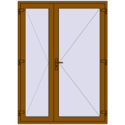 Drzwi wewnętrzne 1600x2200 mm REHAU BASE 60 TERRACE (Т94) GOLDEN OAK dwustronny