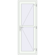 Drzwi wewnętrzne 740x2100 mm REHAU BASE 60 (Z74) RAL 9016 Traffic white dwustronny