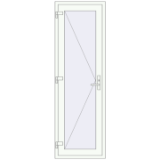 Internal doors 700x2190 mm REHAU BASE 60 (Z74) RAL 9016 Traffic white two-sided