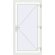 REHAU OPTIMUM 70 (Z74) 900x1750 mm RAL 9016 Traffic white two-sided