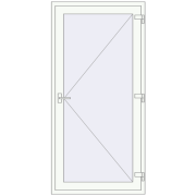 ALU LIGHT A (T94) 1000x2050 mm RAL 9016 Traffic white two-sided