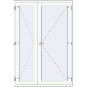 REHAU BASE 60 (Z74) 1500x2200 mm RAL 9016 Traffic white two-sided