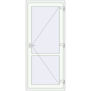 REHAU BASE 60 (Z74) 900x2050 mm RAL 9016 Traffic white two-sided