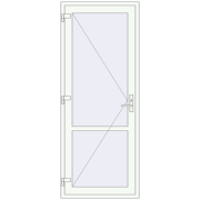 Drzwi wewnętrzne 900x2260 mm REHAU BASE 60 (Z74) RAL 9016 Traffic white dwustronny