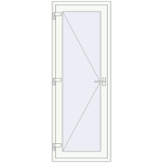 Drzwi wewnętrzne 800x2050 mm REHAU BASE 60 (Z74) RAL 9016 Traffic white dwustronny