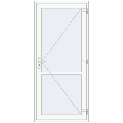 Internal doors 1000x2230 mm REHAU BASE 60 TERRACE (Т94) RAL 9016 Traffic white two-sided