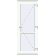 REHAU BASE 60 TERRACE (Т94) 800x2050 mm RAL 9016 Traffic white two-sided