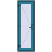 REHAU BASE 60 (Z74) 650x1950 mm BRILLIANT_BLUE two-sided
