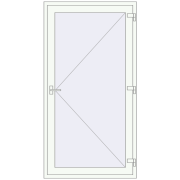 Drzwi wewnętrzne 1050x2060 mm REHAU BASE 60 TERRACE (Т94) RAL 9016 Traffic white dwustronny