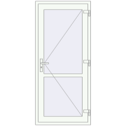 REHAU BASE 60 (Z74) 850x1900 mm RAL 9016 Traffic white two-sided