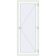 REHAU BASE 60 (Z74) 900x2250 mm RAL 9016 Traffic white two-sided