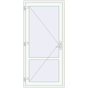 Internal doors 990x2115 mm REHAU BASE 60 TERRACE (Т94) RAL 9016 Traffic white two-sided Internal doors 990x2115 mm REHAU BASE 60 TERRACE (Т94) RAL 9016 Traffic white two-sided