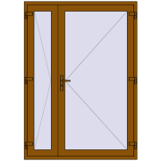 Drzwi wewnętrzne 1500x2100 mm REHAU BASE 60 TERRACE (Т94) GOLDEN OAK dwustronny Drzwi wewnętrzne 1500x2100 mm REHAU BASE 60 TERRACE (Т94) GOLDEN OAK dwustronny