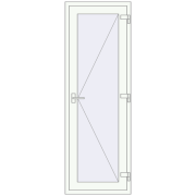 Internal doors 700x2050 mm REHAU BASE 60 (Z74) RAL 9016 Traffic white two-sided