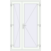 Internal doors 1210x2015 mm REHAU BASE 60 (Z74) RAL 9016 Traffic white two-sided Internal doors 1210x2015 mm REHAU BASE 60 (Z74) RAL 9016 Traffic white two-sided