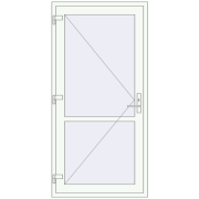 Internal doors 1000x2000 mm REHAU BASE 60 (Z74) RAL 9016 Traffic white two-sided
