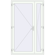 REHAU BASE 60 (Z74) 1400x2320 mm RAL 9016 Traffic white dwustronny REHAU BASE 60 (Z74) 1400x2320 mm RAL 9016 Traffic white dwustronny