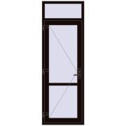 REHAU BASE 60 TERRACE (Т94) 800x2350 mm BLACK_BROWN two-sided