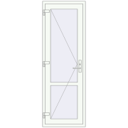 REHAU OPTIMUM 70 (Z74) 700x2050 mm RAL 9016 Traffic white two-sided