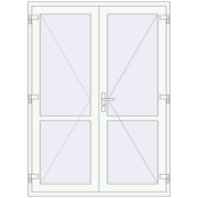 Internal doors 1500x2050 mm ALU LIGHT A (T94) RAL 9016 Traffic white two-sided