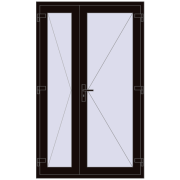 Drzwi wewnętrzne 1250x2050 mm REHAU BASE 60 TERRACE (Т94) BLACK_BROWN dwustronny