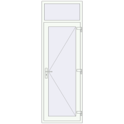 Drzwi wewnętrzne 800x2400 mm REHAU BASE 60 TERRACE (Т94) RAL 9016 Traffic white dwustronny Drzwi wewnętrzne 800x2400 mm REHAU BASE 60 TERRACE (Т94) RAL 9016 Traffic white dwustronny