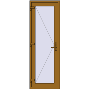 REHAU BASE 60 TERRACE (Т94) 700x2050 mm LIGHT_OAK two-sided