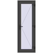Internal doors 700x2050 mm REHAU OPTIMUM 70 TERRACE (Т94) BASALT_GREY two-sided