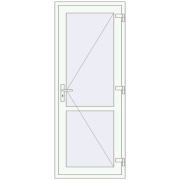 Internal doors 810x2030 mm REHAU BASE 60 (Z74) RAL 9016 Traffic white two-sided