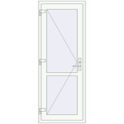 REHAU BASE 60 (Z74) 750x1950 mm RAL 9016 Traffic white two-sided