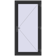 REHAU OPTIMUM 70 (Z74) 1000x2050 mm ANTHRACITE_GREY_GLATT two-sided