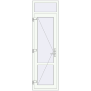 Drzwi wewnętrzne 650x2200 mm REHAU BASE 60 (Z74) RAL 9016 Traffic white dwustronny