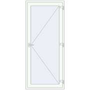 REHAU BASE 60 TERRACE (Т94) 1030x2300 mm RAL 9016 Traffic white two-sided