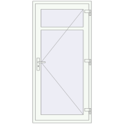 Internal doors 935x1935 mm REHAU BASE 60 (Z74) RAL 9016 Traffic white two-sided Internal doors 935x1935 mm REHAU BASE 60 (Z74) RAL 9016 Traffic white two-sided