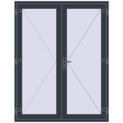 Drzwi wewnętrzne 1600x2050 mm REHAU BASE 60 TERRACE (Т94) ANTHRACITE_GREY_STRUKTURAL dwustronny